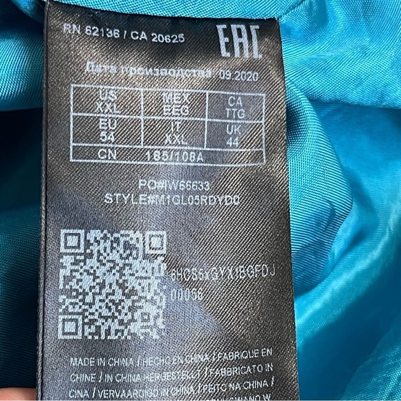 Guess Men’s Fluid Nylon Parka Coat Jacket Size XXL Blue Shore Zip Snap Hoodie - Picture 12 of 16